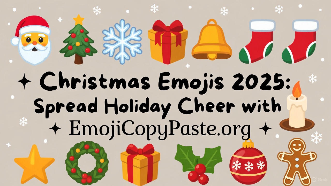 Christmas emojis 2025, emoji copy paste Christmas, festive emojis, Santa emoji, holiday emoji trends 2025, EmojiCopyPaste.org