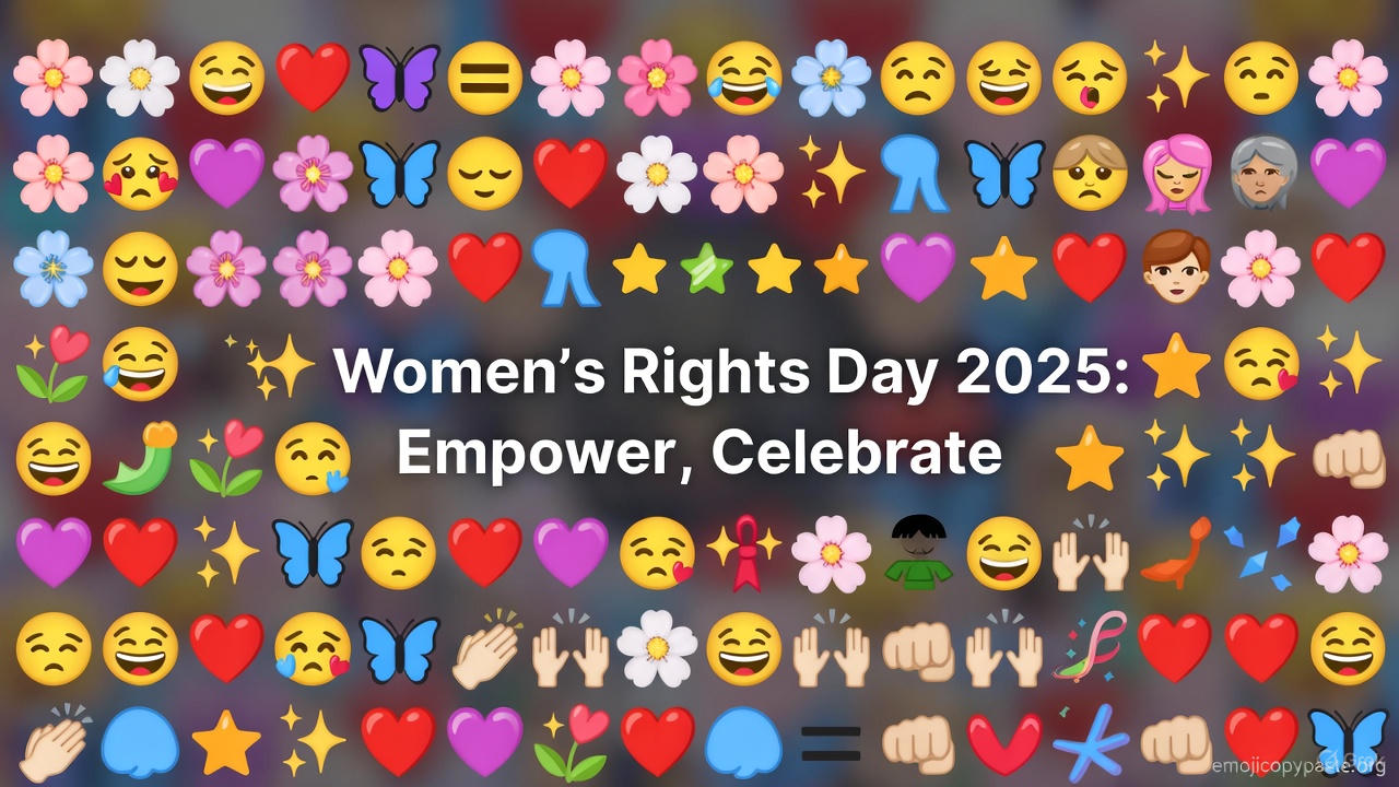 Women’s Rights Day 2025, women empowerment emojis, emoji copy paste women, EmojiCopyPaste.org, gender equality
